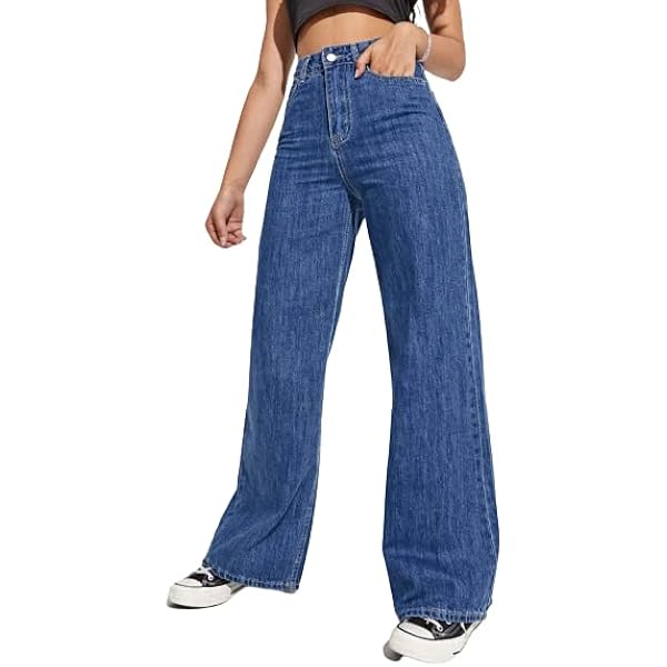 Buy Z & G trends Blueberry Wide Leg HIGH Rise Jeans (30) at